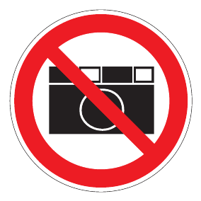 Verbotszeichen - Fotografieren verboten - Verbotsschild - Sicherheitszeichen