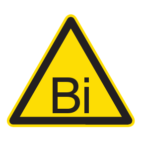 Warnaufkleber - Bismuth - Warnzeichen
