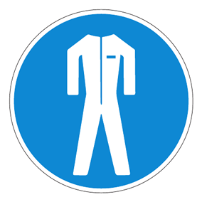 Gebotszeichen - Schutzkleidung benutzen - Gebotsschild - Sicherheitszeichen