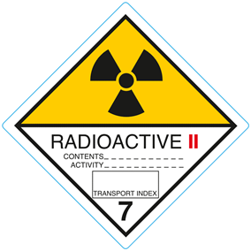 Gefahrgutaufkleber Radioaktive Stoffe II