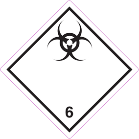 Gefahrgutaufkleber Ansteckungsgefährliche Substanzen