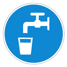 Gebotszeichen - Trinkwasser - Gebotsschild - Sicherheitszeichen