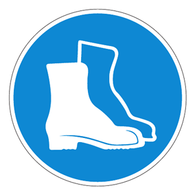 Gebotszeichen - Fußschutz benutzen - Gebotsschild - Sicherheitszeichen