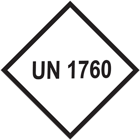Gefahrgutaufkleber Etikett UN 1760, 100 x 100 mm, Papier