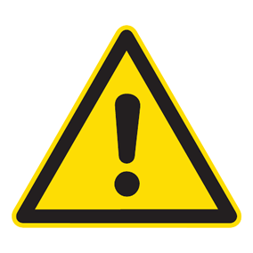Warnaufkleber - Warnung vor einer Gefahrenstelle - Warnzeichen