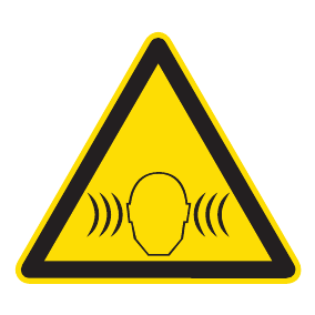 Warnaufkleber - Warnung vor Lärm mir hohem Schalldruckpegel - Warnzeichen
