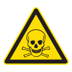 Warnaufkleber - Warnung vor giftigen Stoffen - Warnzeichen
