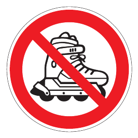 Verbotszeichen - Inline-Skating verboten - Verbotsschild - Sicherheitszeichen