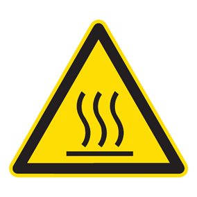 Warnaufkleber - Warnung vor heißer Oberfläche - Warnzeichen