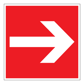 Sicherheitszeichen - Richtungsangabe (rechts / links) - Brandschutzzeichen