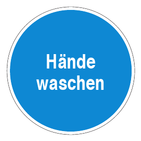 Gebotszeichen - Hände waschen - Gebotsschild - Sicherheitszeichen