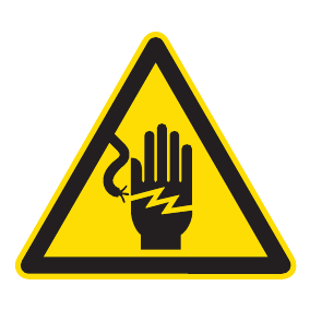 Warnaufkleber - Warnung vor gefährlicher elektrischer Spannung - Warnzeichen