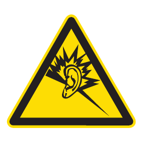 Warnaufkleber - Warnung vor Gehörschäden - Warnzeichen