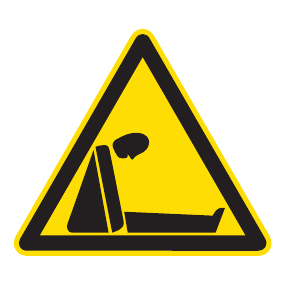 Warnaufkleber - Warnung vor Ersticken (Sauerstoffmangel) - Warnzeichen