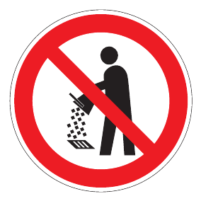 Verbotszeichen - Nicht in die Kanalisation gelangen lassen - Verbotsschild - Sicherheitszeichen