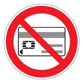 Verbotszeichen - Mitführen von magnetischen oder elektronischen Datenträgern verboten - Verbotsschild - Sicherheitszeichen