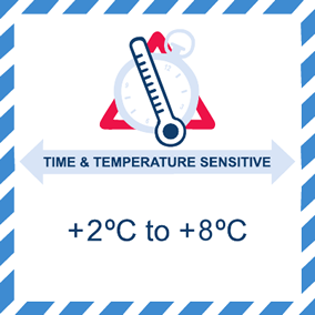 Time & Temperature Sensitive +2°C bis +8°C