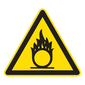 Warnaufkleber - Warnung vor brandfördernden Stoffen- - Warnzeichen