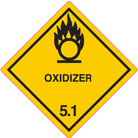 Gefahrgutaufkleber Oxidizer